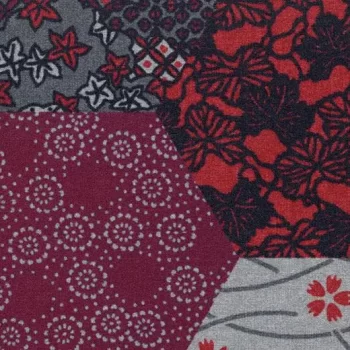 heterojen vinil floral – 200003E Ecosystems Kimono Red