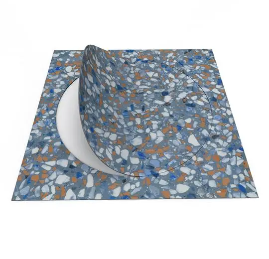 allura material – 63592DR7 blue terrazzo circle