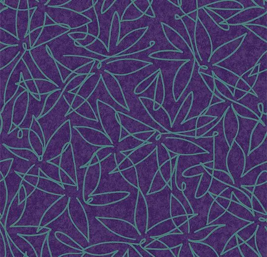 heterojen vinil floral – 500017E Field Grape