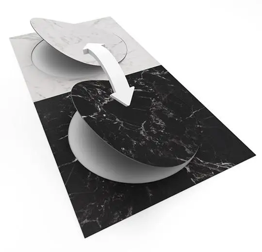 allura material – 63544DR7 black marble circle