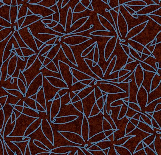 heterojen vinil floral – 500005E Field Cocoa